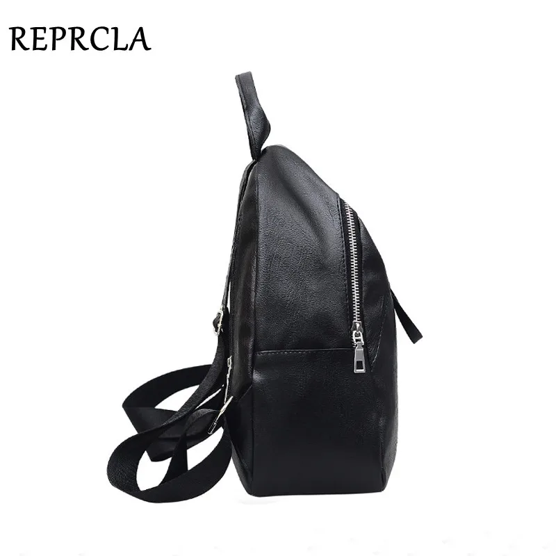 REPRCLA moda Mochila de alta calidad PU cuero escuela bolsas para adolescentes grandes Mochila Casual Mochila