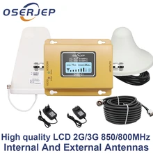 Gain70dB усилитель сигнала с кодовым разделением каналов LTE Band 5(850 CDMA) повторитель GSM сигнала CDMA 850 МГц с ЖК дисплей+ телевизионные антенны кабель