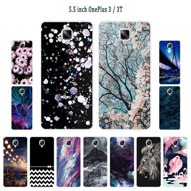 

5.5'' Cover For Oneplus 3T Case Soft Silicone Fundas For Oneplus 3 3T Bridge Printed Shell For One plus 3 3T Phone Cases