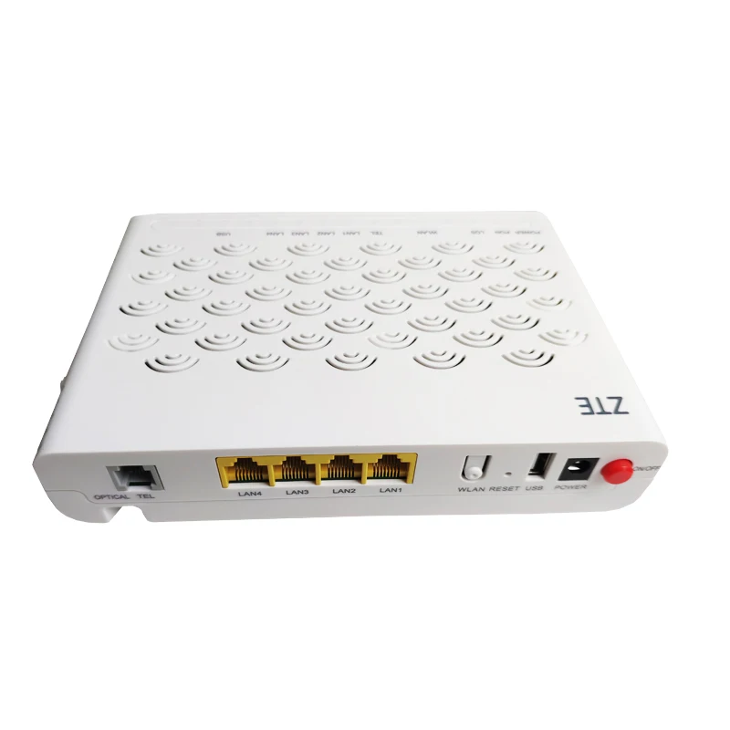 

Cheapest price ZTE V5.0 FTTH GPON ONU Modem Fiber Optical Telecom with 1GE+3FE+2Voice +WIFI+1USB English firmware