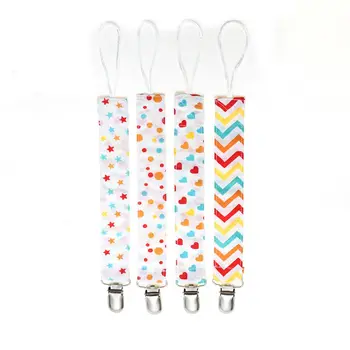 

4pcs/set Baby Infant Pacifier Clips Chain Cotton Dummy Soother Pacifier Clip Strap Nipple Holder for Baby Care