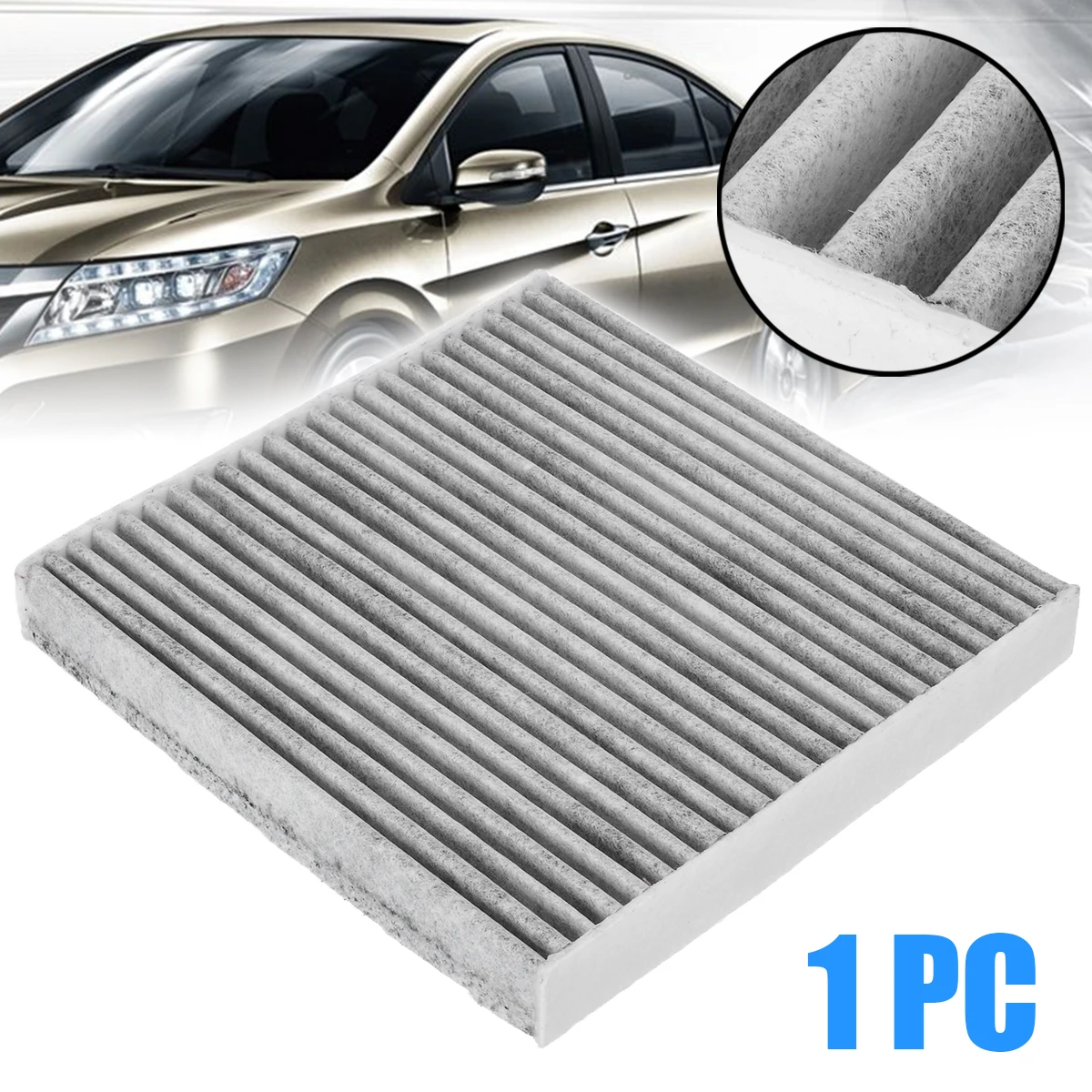 

Mayitr 1pc High Quality Car Auto Carbon Fiber Cabin Air Filter 80292-TF0-G01 CU21003 For Honda Civic HR-V Fit CR-Z Insight
