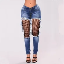 OLOME, новые женские джинсы, сексуальные, блестящие, модные, рваные джинсы с высокой талией, синие, хлопковые, скинни, бойфренды, повседневные джинсы для женщин