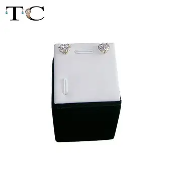 

Free shipping 3 pcs/lot stud earrings holder earring display case showcase earring square for stud organizer