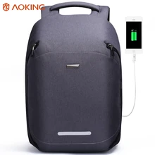 Aoking модный рюкзак с защитой от кражи для студентов колледжа, повседневный рюкзак для путешествий, рюкзак со светоотражающей полоской, водонепроницаемый нейлоновый рюкзак