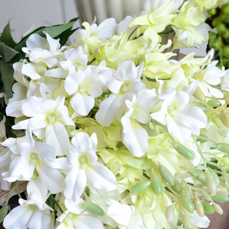 Cheap Artificial Flowers Artificial Orchid Branch Silk Flower For Home Wedding Garden Decoration Dining Table Decorative Flower Cheap Artificial Flowers Artificial Orchid Branch Silk Flower For Home Wedding Garden Decoration Dining Table Decorative Flower