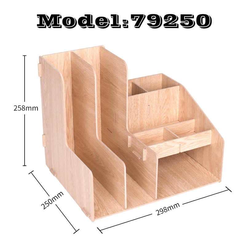 Балык DIY деревянный документ лоток стол дерево органайзер для папок с держатели для ручек Офис школа деревянный органайзер для папок