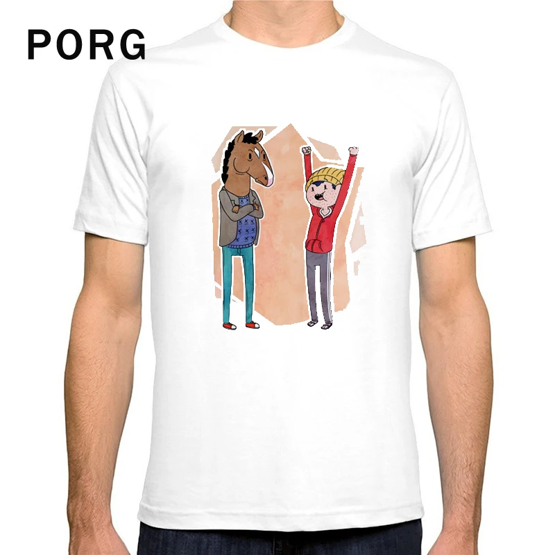 

Bojack Horseman T Shirt Casual O-neck Tees Print Tshirt Harajuku Gothic Cotton Tops Modis T-Shirts Streetwear Men T Shirts 2019