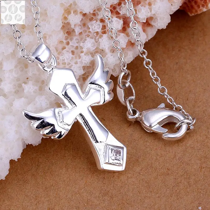 

P229 Factory price high quality jewelry N925 -, Europe and the United States outside the single jewelry large wings cross si