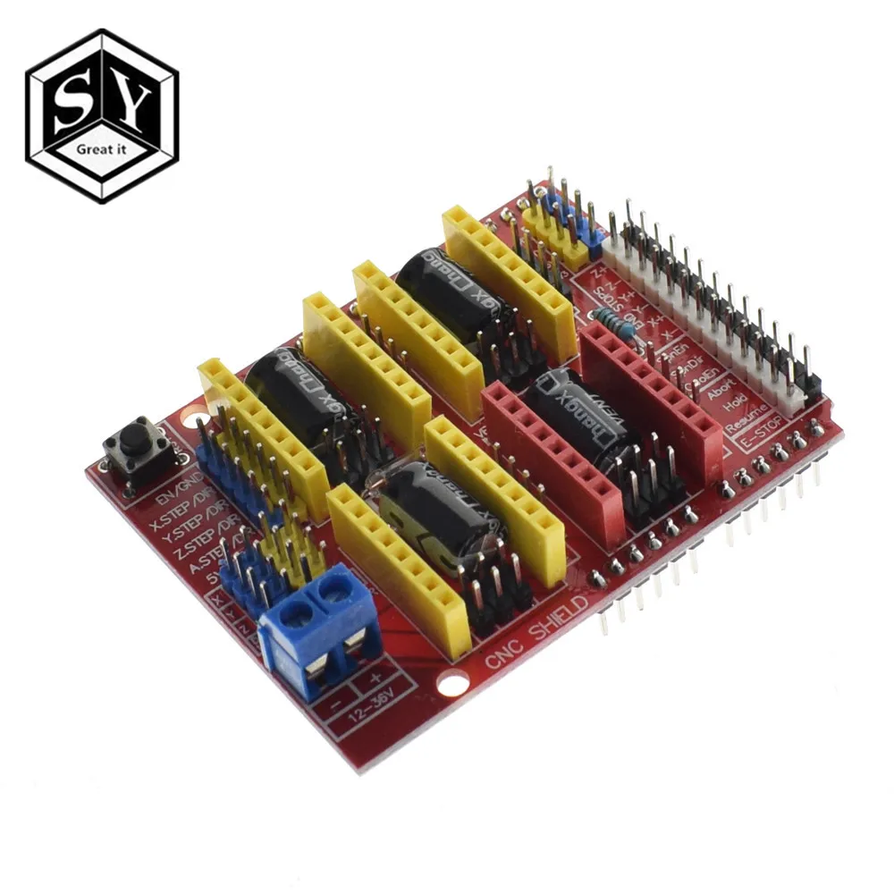 Great IT CNC Щит V4 щит v3 гравировальный станок/3d принтер/A4988 Плата расширения драйвера для arduino Diy Kit - Цвет: shield v3