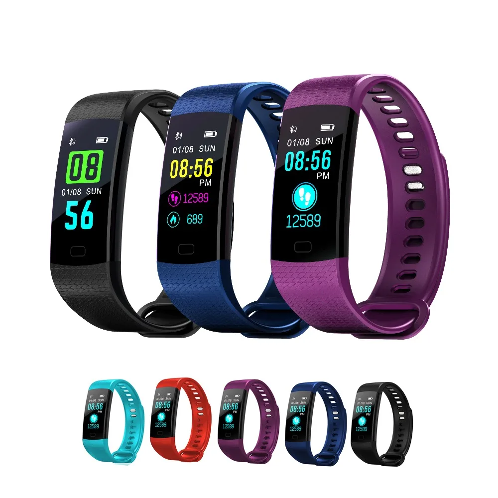 Tonbux Waterproof Smart Fitness Tracker 5 Colors Smart Bracelet USB