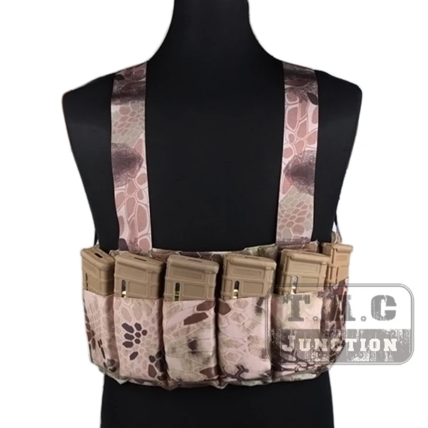 

Emerson Tactical Combat Adjustable High Speed Chest Rig Mandrake Carrier Vest with Six Pack M4 M16 Magazine Mag Pouches