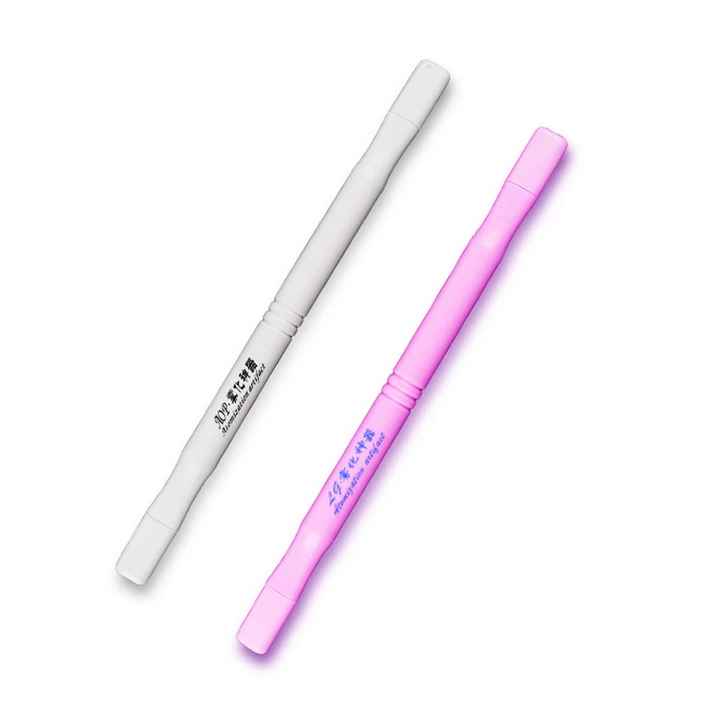 

5pcs Disposable Manual Tattoo Pen Double Head Fog Eyebrow Microblading Pen With 13 19 Needles Blade 3D Permanent Makeup Tebori