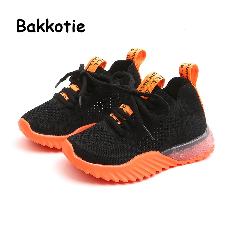 

Bakkotie 2019 Kids Autumn New Sports Shoes Baby Boys Fashion Black Soft Casual Running Shoes Girls Mesh Breathable Sneakers