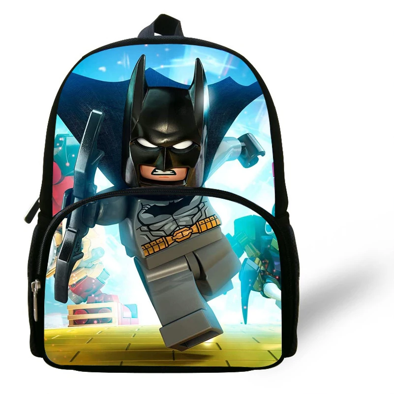 

12-inch Kids Bag Boys Mochila Batman School Bags Cute Kids Backpacks Batman Superman Bags Heroes Cartoon Printed.