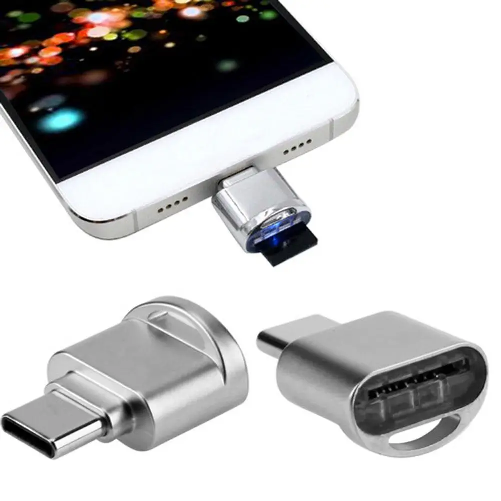 Высокоскоростной портативный Mini USB 3,1 тип-c картридер 2 микро-sd TF устройство для чтения карт памяти Новый