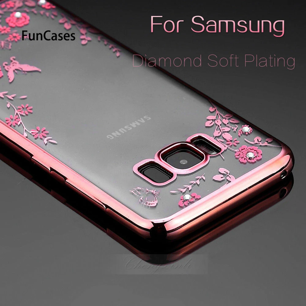 

Diamond Soft Plating Case For Samsung Galaxy M10 M20 A30 A50 A9 A7 J8 J4 J6 A6 A8 plus 2018 A750 J6 J4plus prime NOTE9 S8 plus