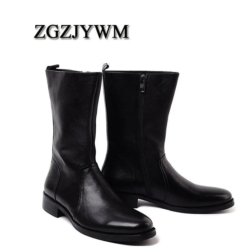 Leder Aus bein Männer Hohe Zipper Delta Martin Männlichen High Taktische Stiefel Schwarz Design Echtem Schuhe Schwarzes Neue Zgzjywm wxfq8CYw
