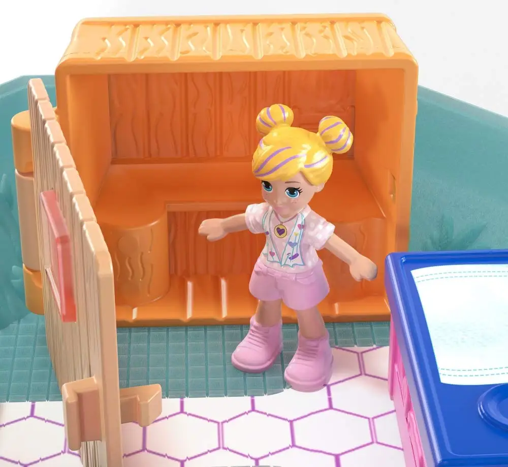 Оригинальная мини-шкатулка для девочек Polly Pocket World, Новая игрушка FRY35, миниатюрная Музыкальная шкатулка, детские игрушки для девочек, куклы для девочек