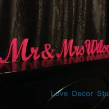 Свадьба знак г-н и г-жа фамилия- персональный подарок пользовательских подписать подарок на свадьбу или свадебный душ edding украшения г-н и г-жа буквы