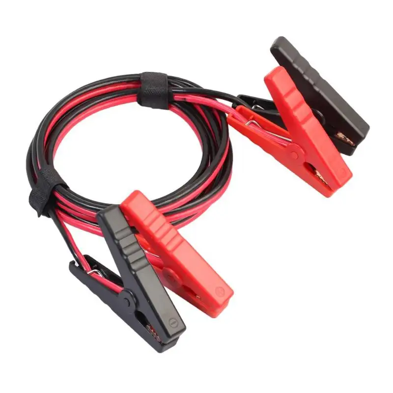 2.5m Auto Booster Start with Clip Clamp Car Emergency Copper Cable Jumper Cables Wire Car Truck Battery Jump Cable Copper Jumper