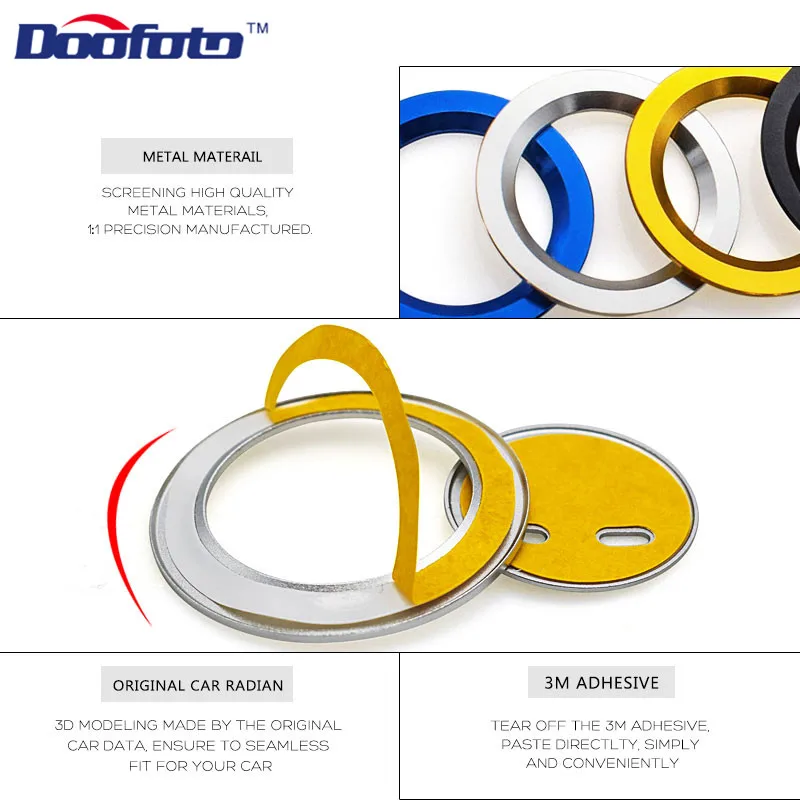 Car Styling Start Engine Button Ignition Trim Covers Case car start button cover For Cadillac XT5 CT6 XTS CTS SRX New Auto Accessorie