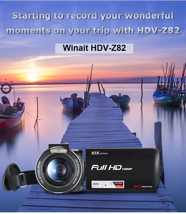 HDV-Z82 full hd 1080 p Цифровая видеокамера с постоянным снимком 10x оптический зум Цифровая видеокамера 120x цифровой зум