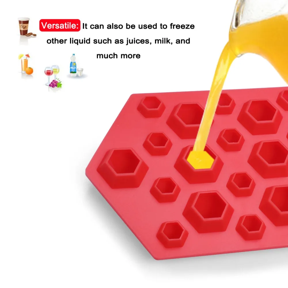 Silicone 3D Diamond Shape Ice Tray Ice Cube Maker Box Moulds DIY for Whisky Wine Juice (6)