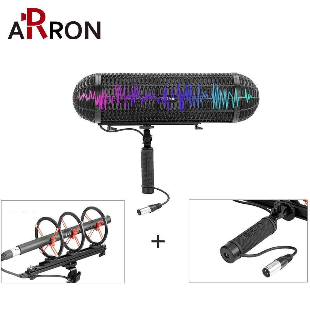 

Boya BY-WS1000 WS1000 Blimp Windshield Suspension System for Shotgun Microphones Windscreen with Rycote Shock for DSLR Microphon
