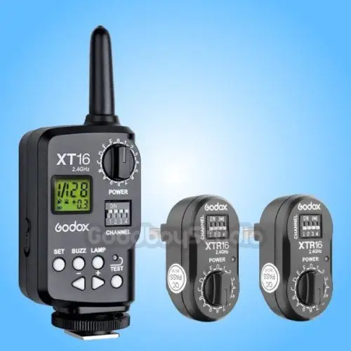 

Godox XT-16 XT16 2.4G Wireless Remote Control Strobe Flash Trigger + 2X Receiver