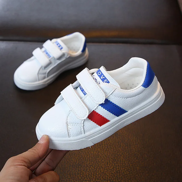 Синий Детская обувь Мягкая Chaussure Enfant повседневная спортивная обувь для девочек осень весна полосатые детские кроссовки дышащая детская обувь - Цвет: Синий
