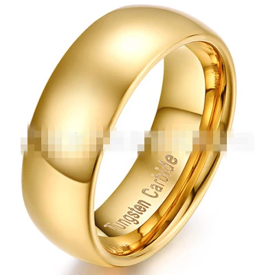 

New Arrival 8/6mm gold color Men and women's Tungsten Carbide Wedding Ring