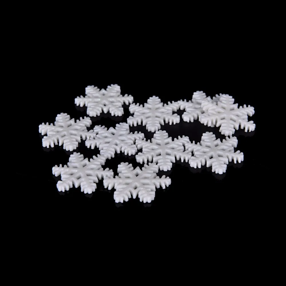 С принтом снежинки; смолы плоские сзади Ремесло Мини рождественские украшения принадлежности Подарки на год 30 шт. рождественские украшения распродажа белого цвета