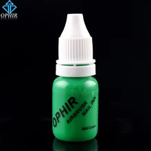 OPHIR MID зеленый Аэрограф ногтей Чернила для ногтей трафарет Книги по искусству полировка 10 мл/бутылка Временные Чернила для тату пигмента_ ta098-7