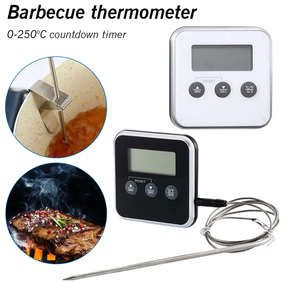 Instant Read Digital Thermometer Professional Timer Meat With Remote Probe Oven Temperature Gauge Alert | Инструменты