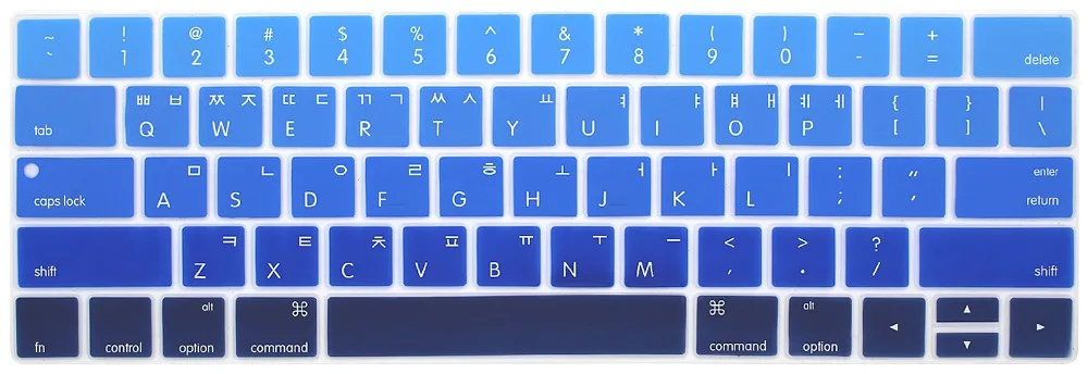 Корейская клавиатура чехол для Macbook Pro 1" A1706 15" A1707 с сенсорной панелью ID, США Радуга прочный силиконовый чехол для клавиатуры наклейка