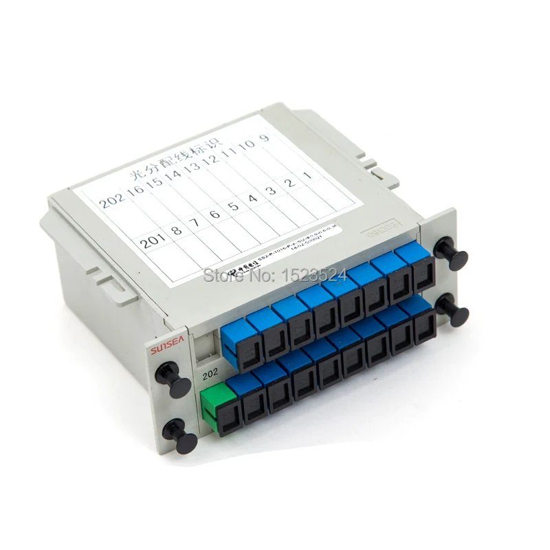 

Free Shipping Sunsea 1x16 High Quality LGX Box Cassette Card Inserting PLC Splitter 1*16 16 Ports Fiber Optical PLC Splitter