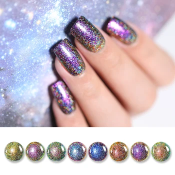 

BORN PRETTY Holo Peacock Nail Polish 6ml Nail Varnish Shinning Glitter Nail varnish Black Base Needed
