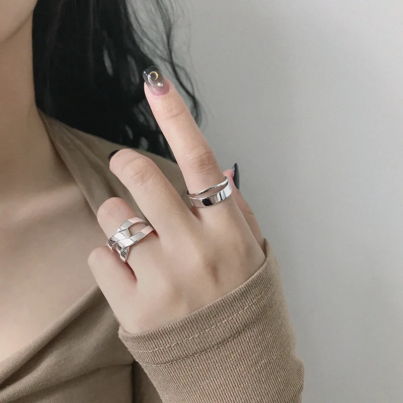 Женское Двухслойное кольцо SHANICE из серебра 925 пробы в европейском и американском