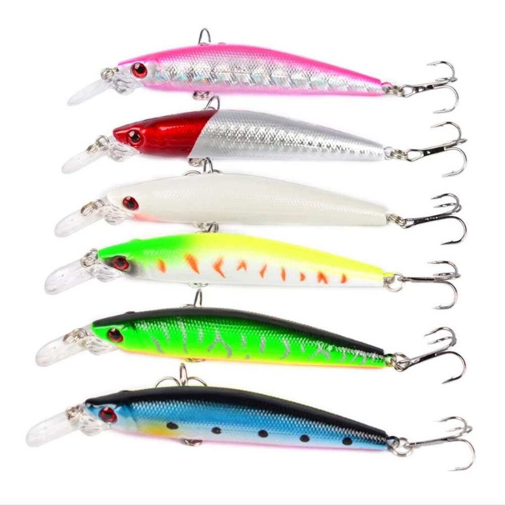 

1pcs/lot High Quality Minnow Fishing Lure 10cm 9.5g Crankbait Artificial Plastic Hard Bait Pesca Fishing Wobbles Tackle 3D eyes