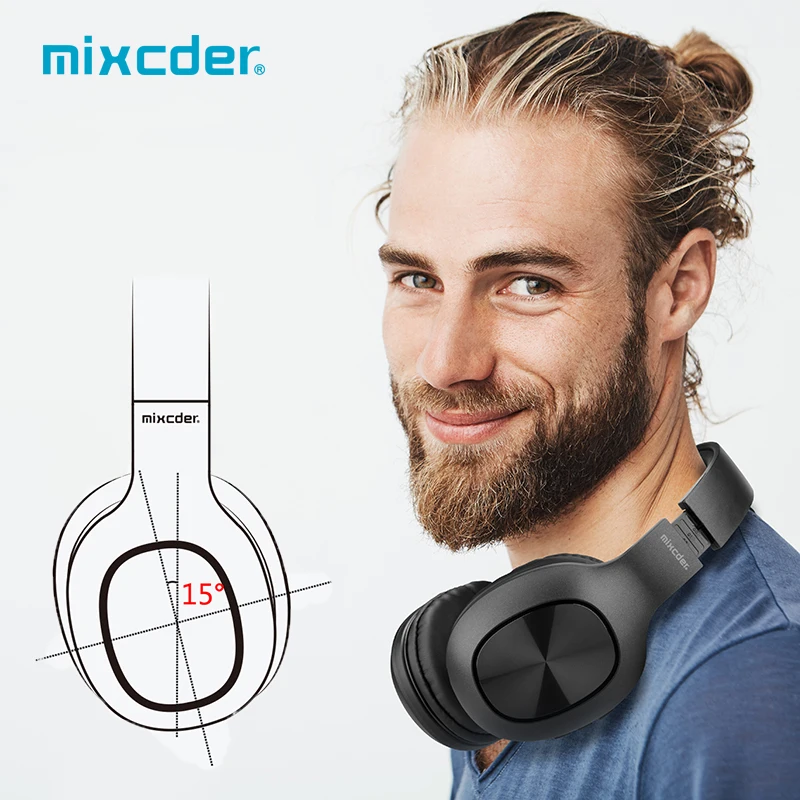 Mixcder HD901 беспроводной Bluetooth наушники стерео портативные наушники с микрофоном TF карты Проводная Складная гарнитура для телефона