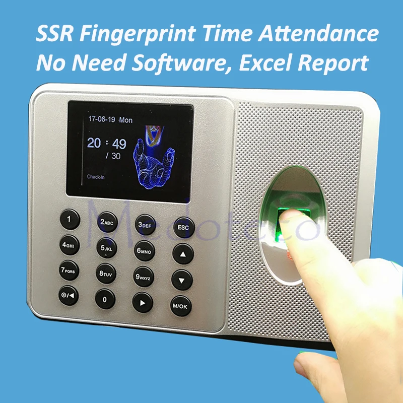 

wholesale 10pcs SSR Fingerprint Time Clock ZK Auot Excel Report Time Attendance Employee Electronic Fingerprint Time Attendance