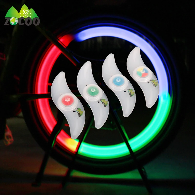 

Zocoo With Bettery Bike Light Led Wheel Spoke lamp Cool Wire Tire Tyre Hot Wheel Bicycle bike Wheel Light Bicycle Accessories