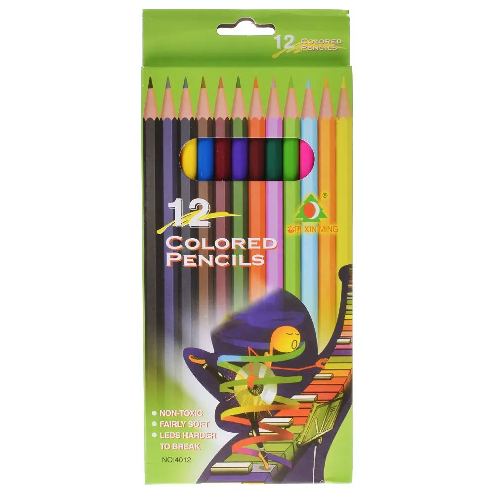 Лимит показывает 12 шт нетоксичные цветные карандаши для рисования 12 цветов рисуйте наброски HS школьные принадлежности живопись кабинетные канцелярские принадлежности