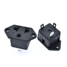 10 шт. черный AC 250 В 10A Панель Крепление США розетка электрическая розетка Женская промышленная розетка разъем питания