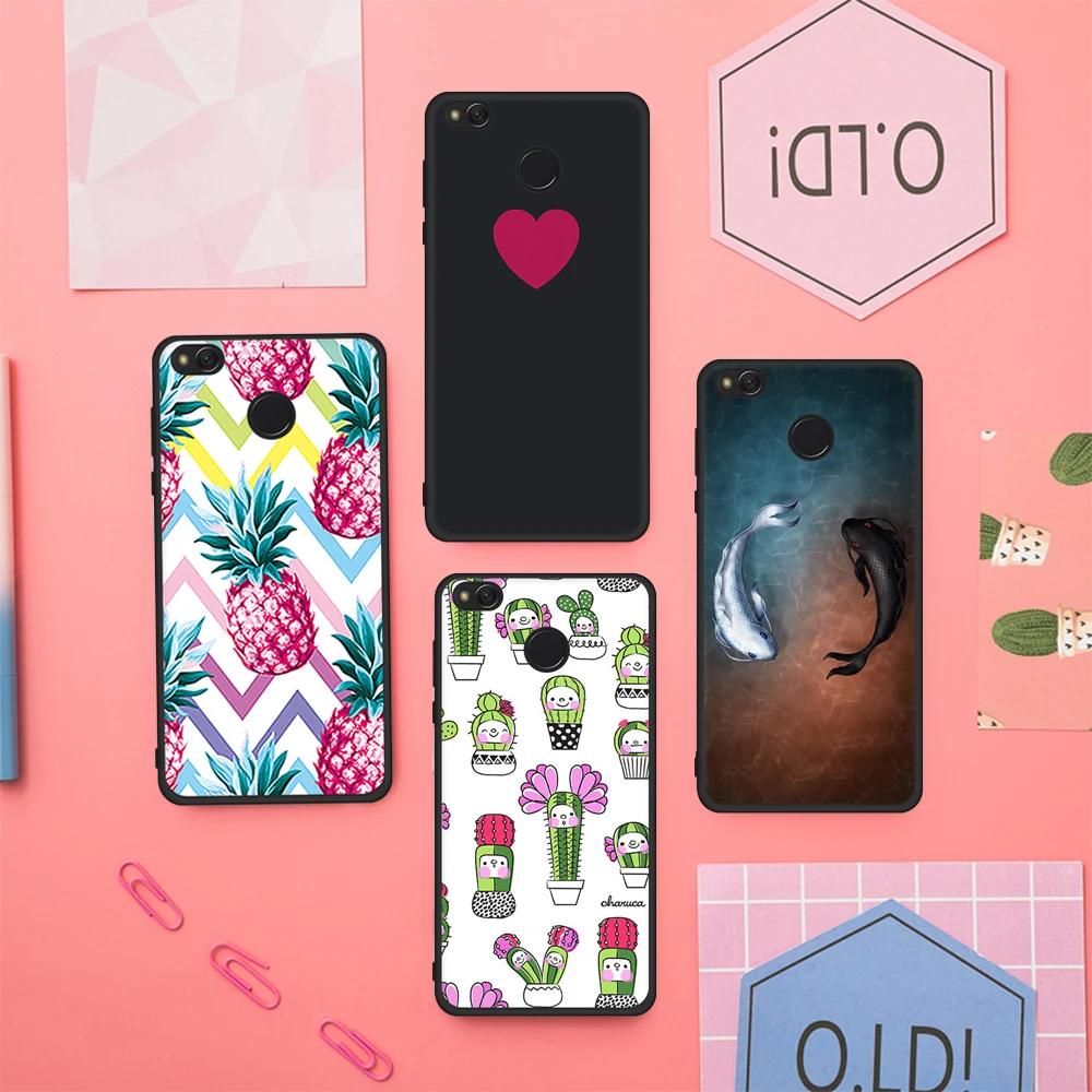 

Rose Printing Heart Patterned Case For Xiaomi Redmi 6A 4A 6 4X 5 5A Plus Pro Lovely Cat Fish Space Pattern Back Cover TPU Cases
