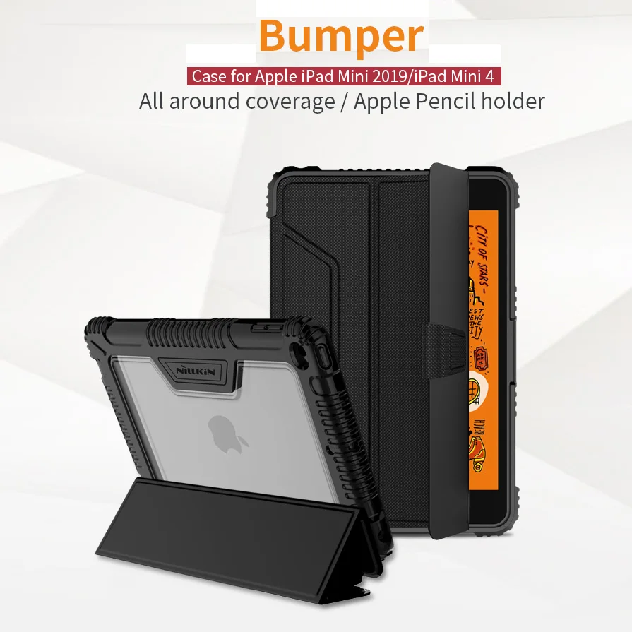 Чехол для планшета NILLKIN apple iPad mini 2019 чехол 5 4 умный флип держатель Противоударная