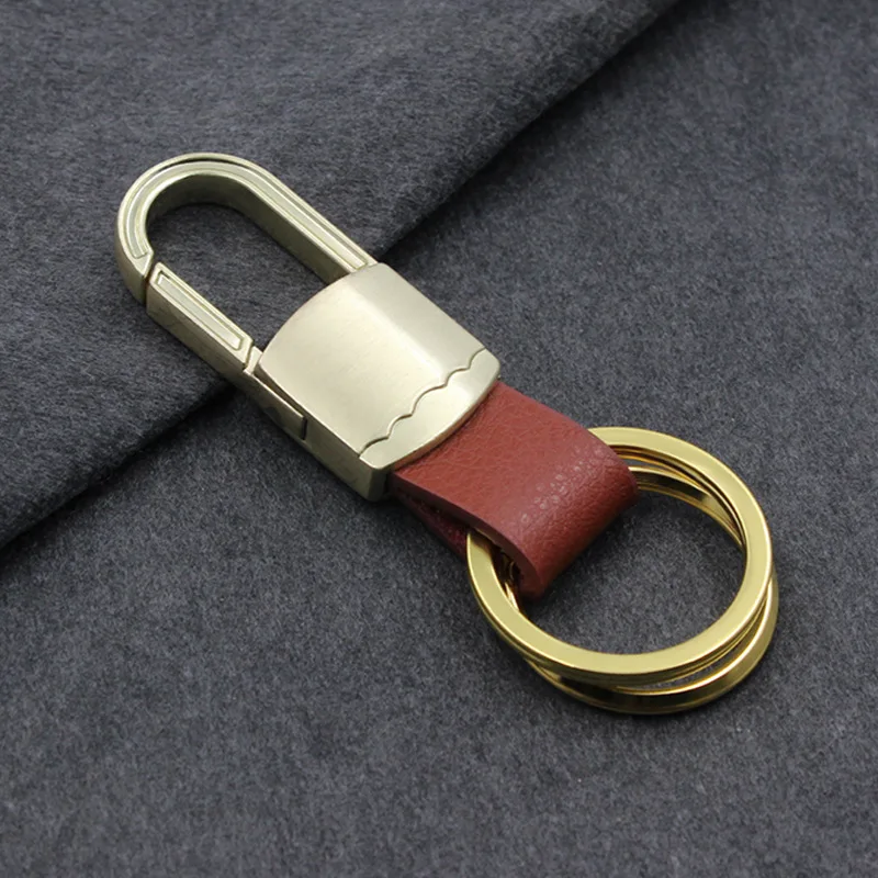 Fashion Design Key Chain Double Plated Gold Silver Loops Pants Buckle