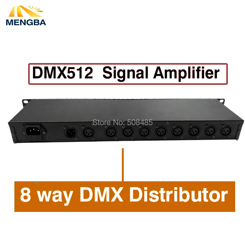 

2018 2pcs/lot DMX512 Splitter Light Signal Amplifier Splitter 8 way DMX Distributor for stage Equipment Stage Light Controller