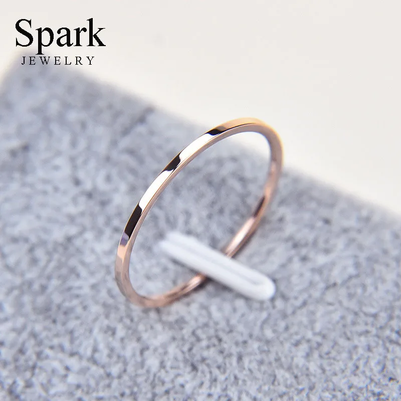 

Promise Jewelry 1.2MM Wide Stainless Steel Thin Smooth Rings Simple Little Knuckle Midi Finger Ring For Lover Wedding Gift